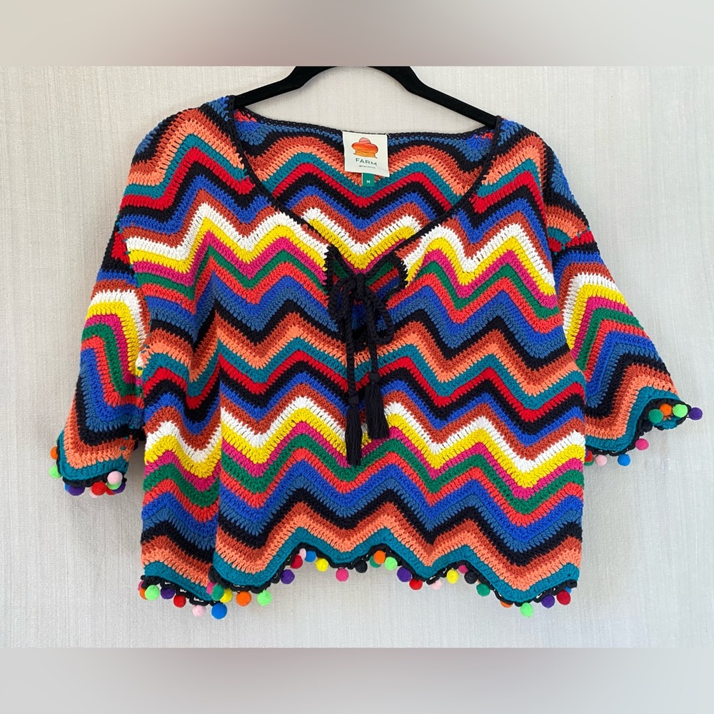 FARM Rio Multicolor Chevron Sweater